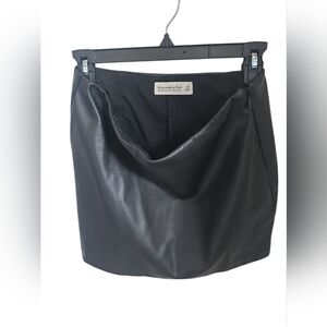 Abercrombie & Fitch Black Scarlett Vegan Leather Mini Skort M